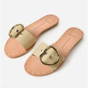Dolce Vita Danna Slide Sandal Raffia Coastal Grandma Nautical Shoes Size 10